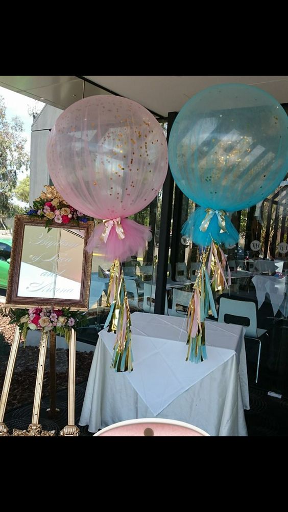 Entradas decoradas con globos