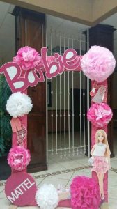 Decoración de Barbie para fiesta tematica cumpleaños