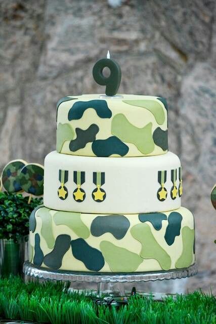 Decoración militar para cumpleaños