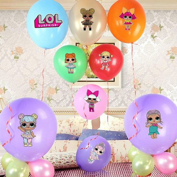 balloon decoration party girl dolls theme lol