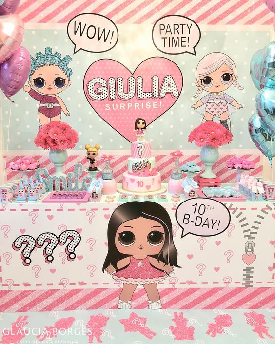 simple invitations to party girl dolls theme lol