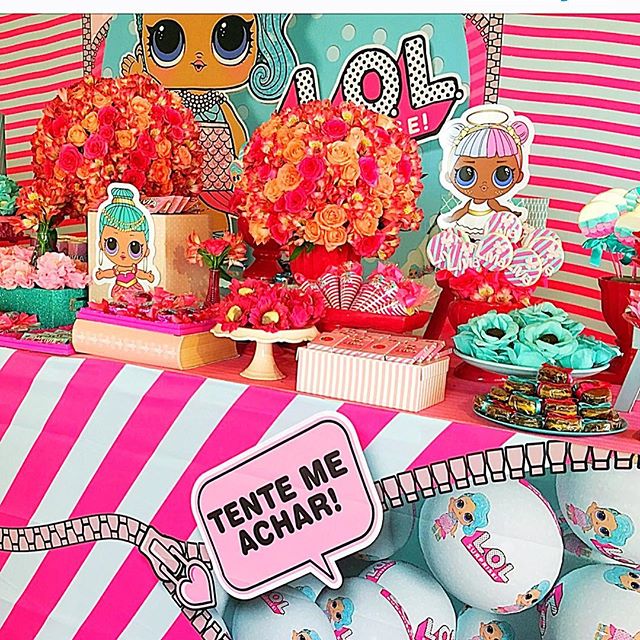 dessert table for party girl dolls theme lol (2)