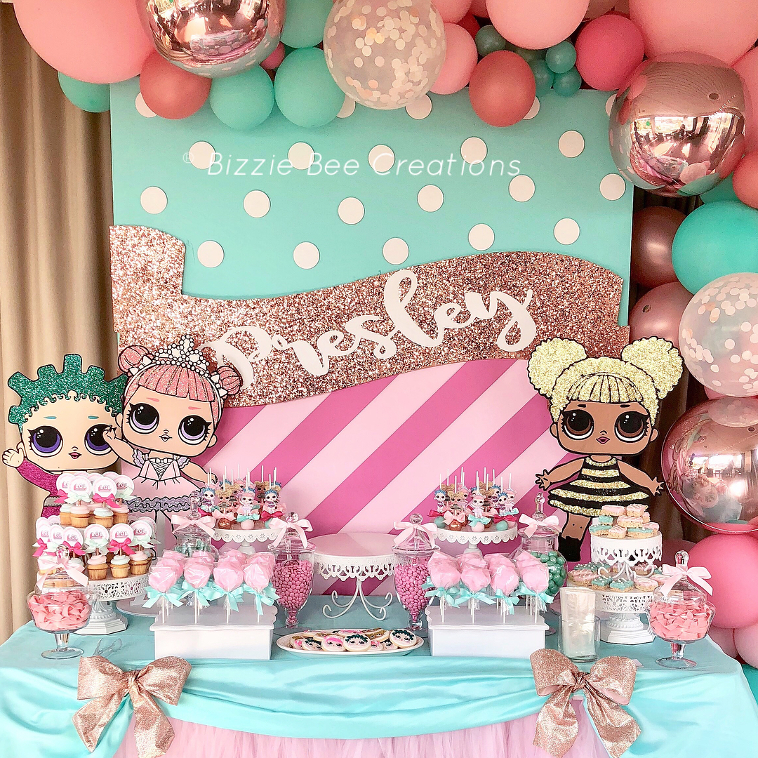 dessert table for party girl dolls theme lol