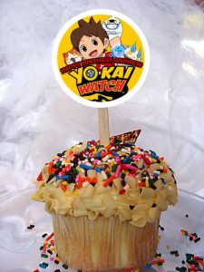 cupcake para fiesta de yo kai watch