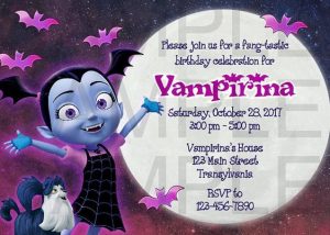 invitacion para fiesta tematica de vampirina