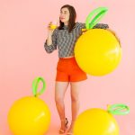 Fondos de fotos con globos de piñas flamingos y frutas