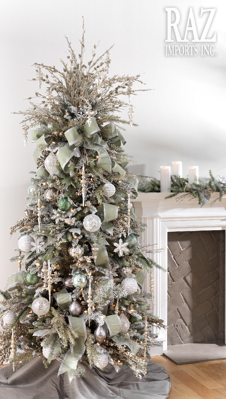  Ideas para decorar árboles de navidad en color plata
