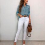 Outfits casuales con jeans blancos