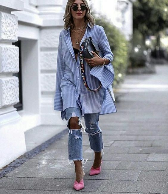 Jeans con camisas oversize