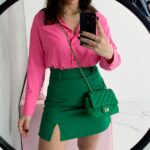 Outfits verde con rosa