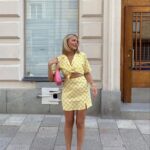 Conjuntos de ropa de moda color amarillo