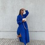 Maxi vestidos de color azul eléctrico