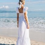 Maxi vestidos de color blanco para la playa